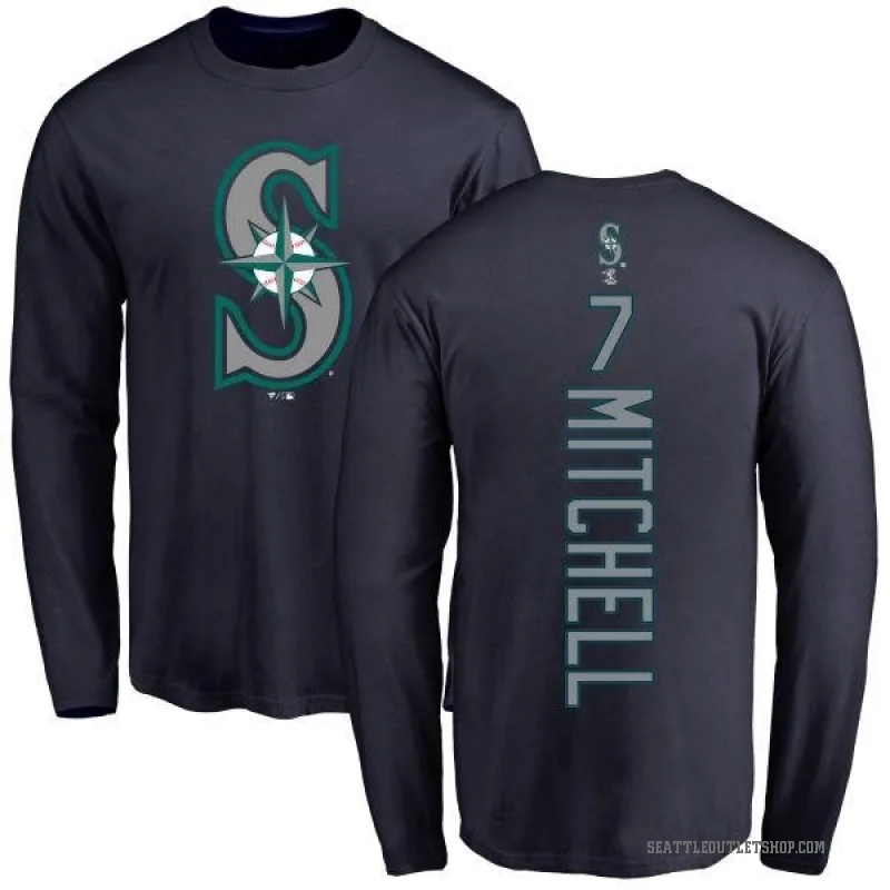 Kevin Mitchell Men's Navy Seattle Mariners Backer Long Sleeve T-Shirt -