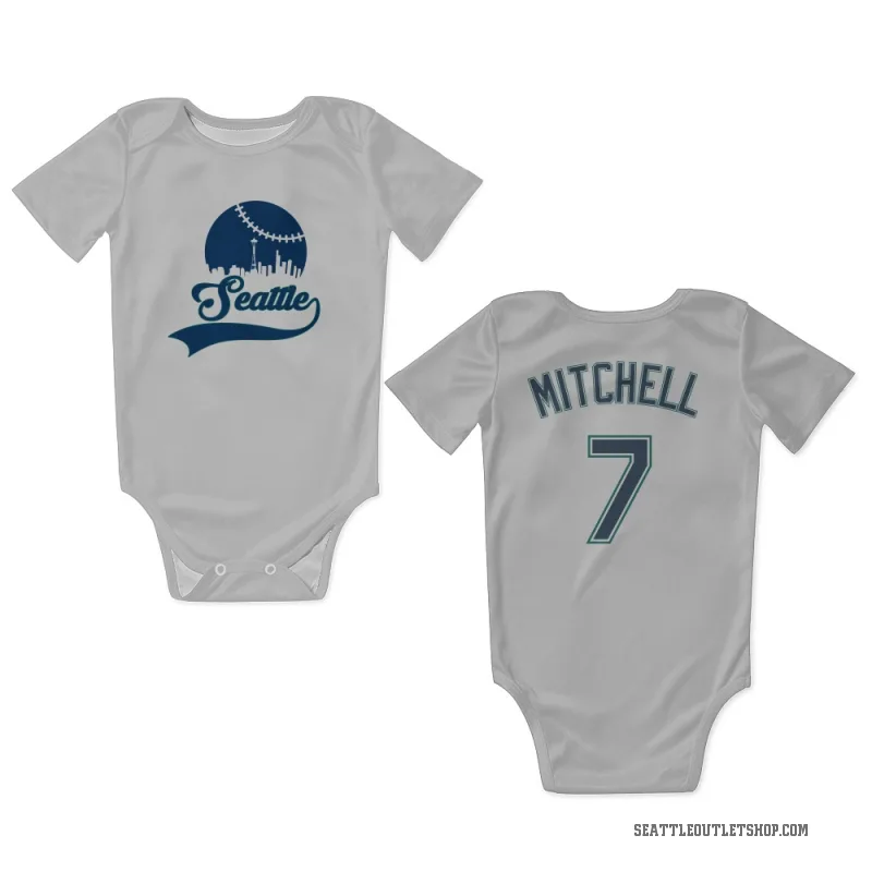 Kevin Mitchell  White Seattle Mariners  Newborn & Infant Bodysuit