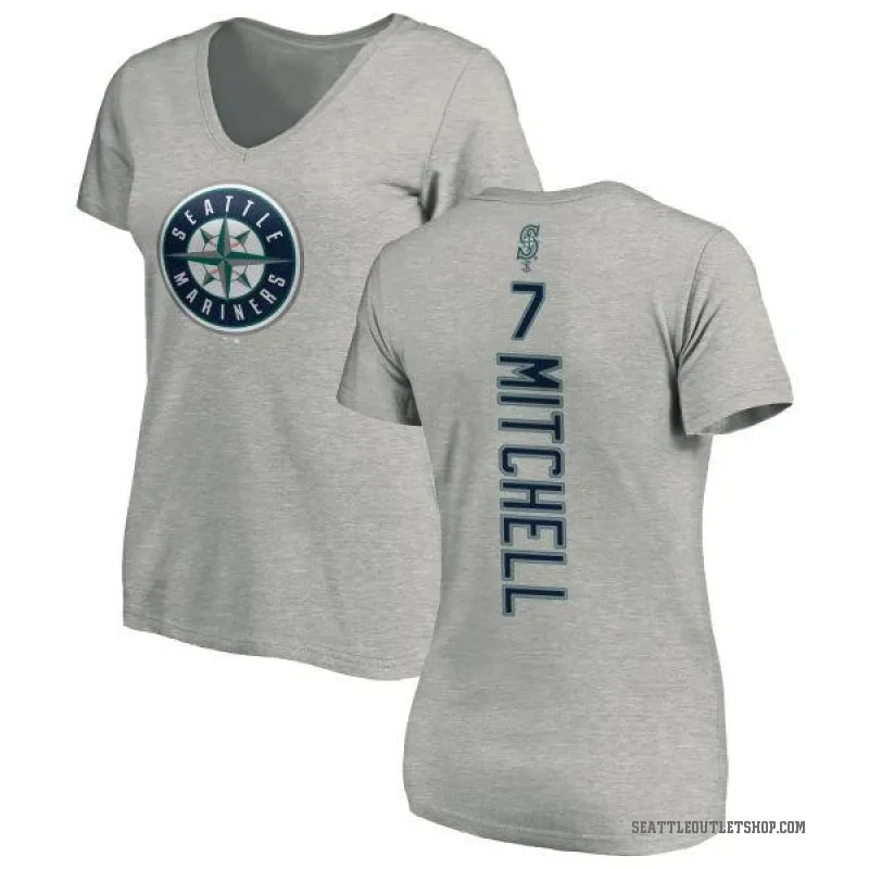 Kevin Mitchell Women's Ash Seattle Mariners Backer Slim Fit T-Shirt -