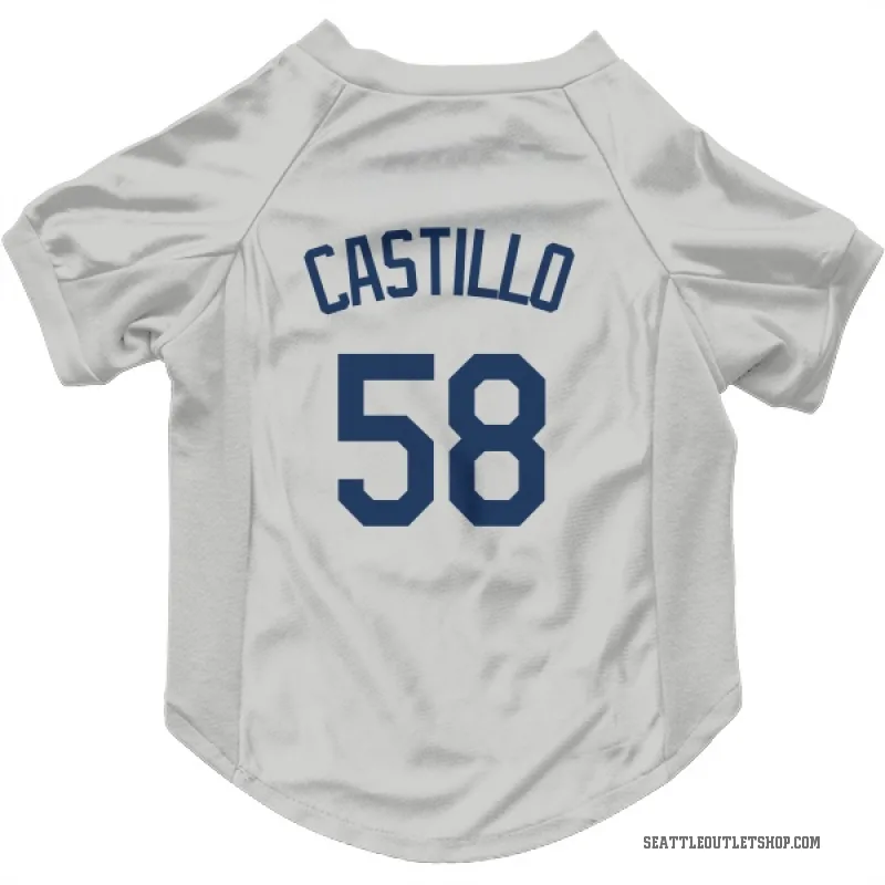 Luis Castillo  Gray Seattle Mariners  Cat & Dog Pet Jersey