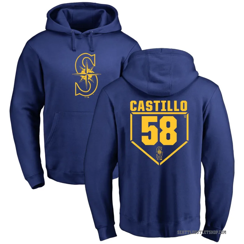 Luis Castillo Men's Royal Seattle Mariners Branded RBI Pullover Hoodie -