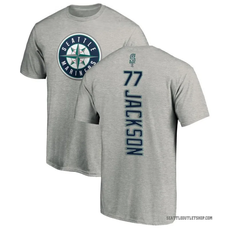 Luke Jackson Men's Ash Seattle Mariners Backer T-Shirt -