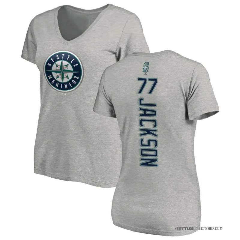 Luke Jackson Women's Ash Seattle Mariners Backer Slim Fit T-Shirt -