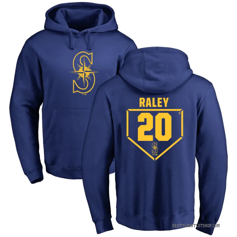 Luke Raley Men's Royal Seattle Mariners Branded RBI Pullover Hoodie -