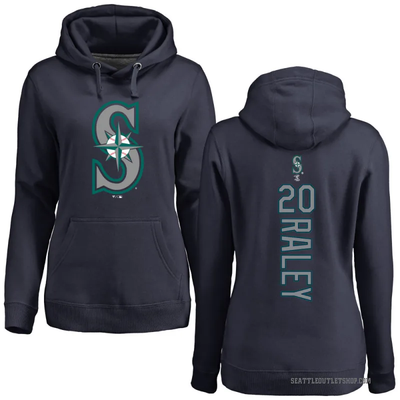 Luke Raley Women's Navy Seattle Mariners Backer Pullover Hoodie