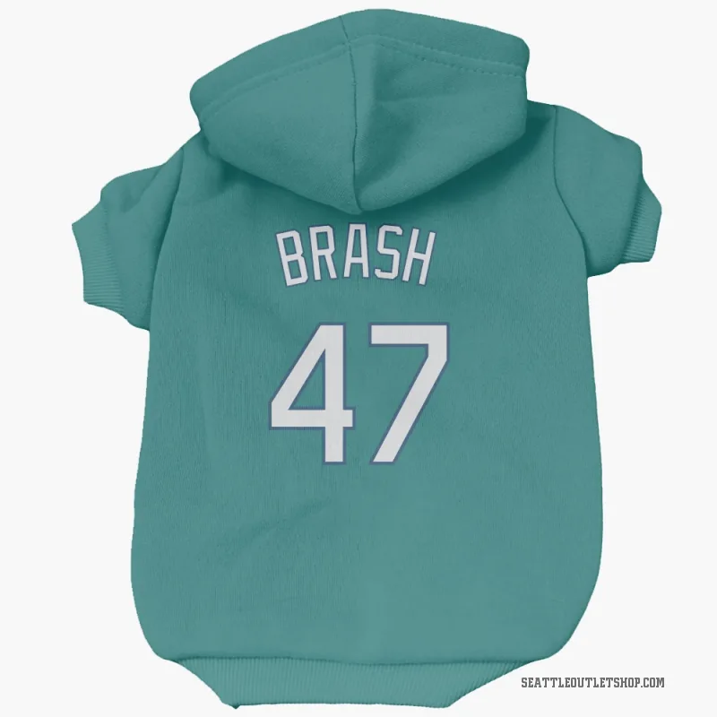 Matt Brash Green Seattle Mariners Cat & Dog Pet Hoodie