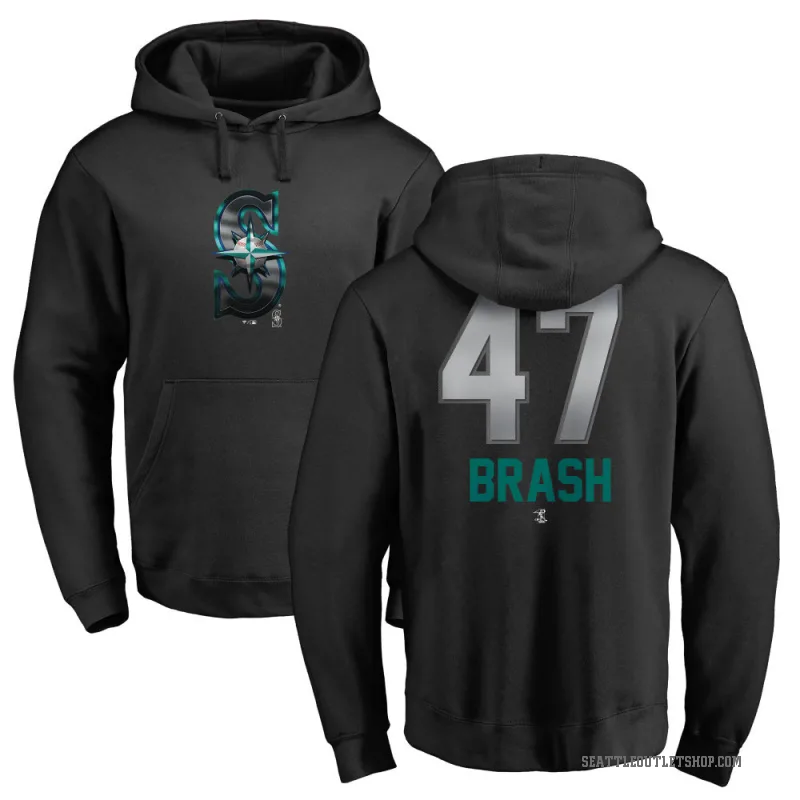 Matt Brash Men's Black Seattle Mariners Branded Midnight Mascot Pullover Hoodie -