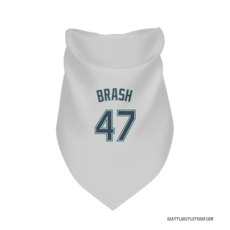 Matt Brash White Seattle Mariners Cat & Dog Pet Bandana