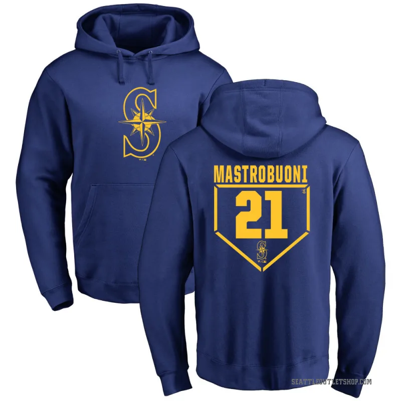 Miles Mastrobuoni Men's Royal Seattle Mariners Branded RBI Pullover Hoodie -