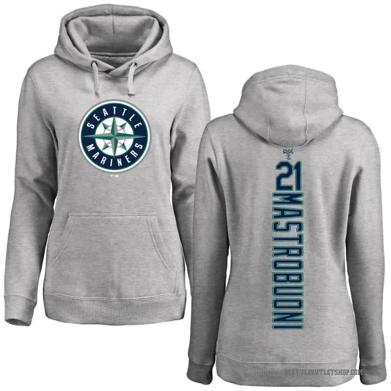 Miles Mastrobuoni Women's Seattle Mariners Ash Backer Pullover Hoodie