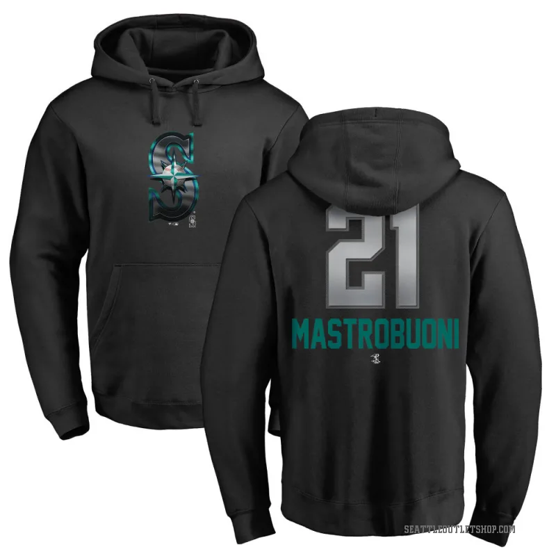 Miles Mastrobuoni Youth Black Seattle Mariners Branded Midnight Mascot Pullover Hoodie -