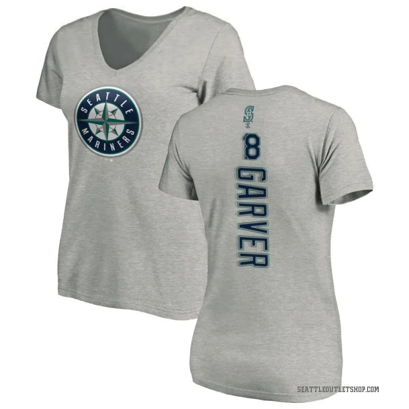 Mitch Garver Women's Ash Seattle Mariners Backer Slim Fit T-Shirt -