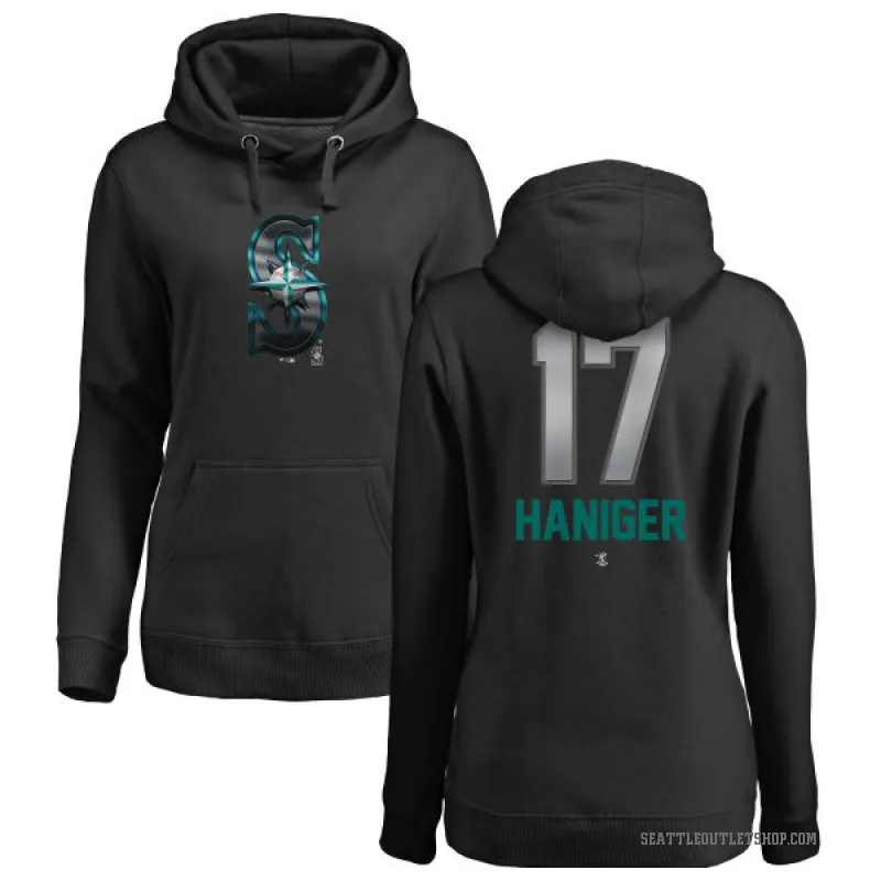 Mitch Haniger Women's Black Seattle Mariners Branded Midnight Mascot Pullover Hoodie -