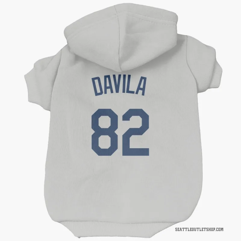 Nick Davila  Gray Seattle Mariners  Cat & Dog Pet Hoodie