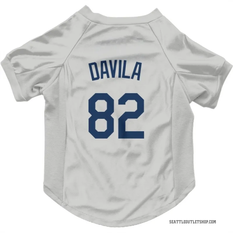 Nick Davila  Gray Seattle Mariners  Cat & Dog Pet Jersey