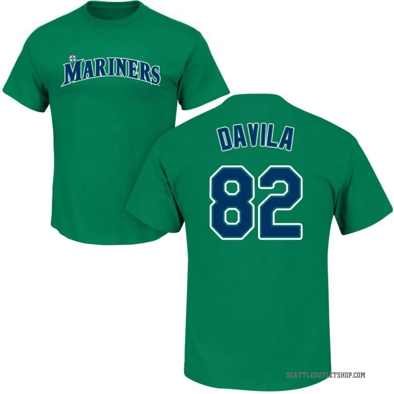 Nick Davila Men's Green Seattle Mariners Roster T-Shirt -