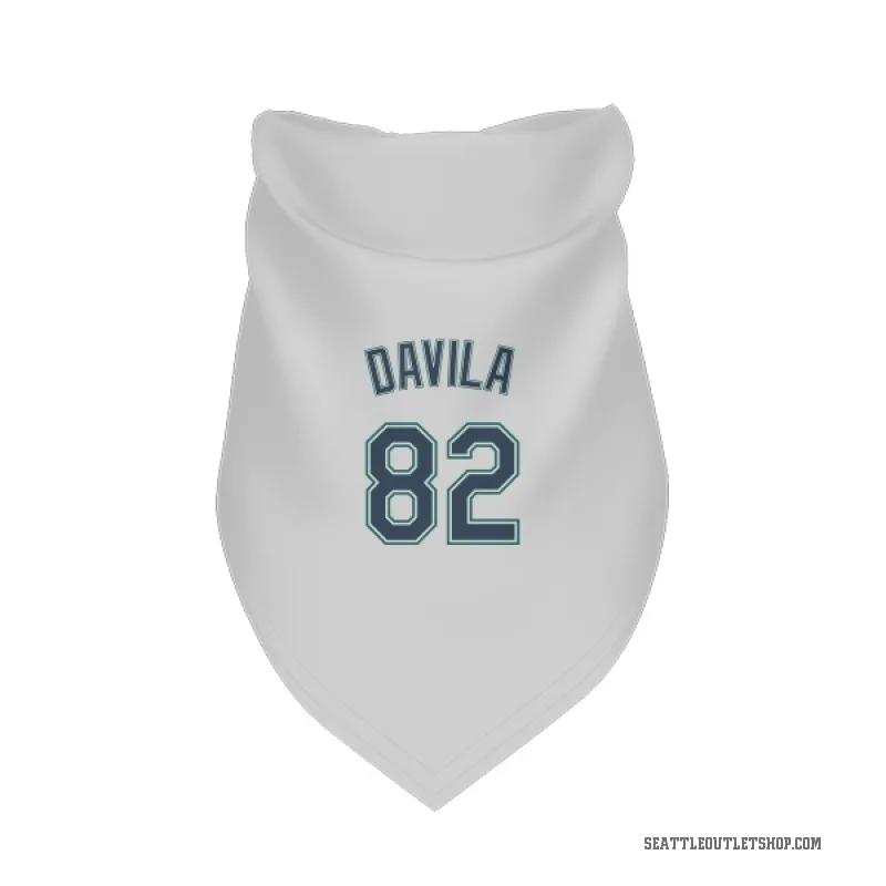 Nick Davila  White Seattle Mariners  Cat & Dog Pet Bandana