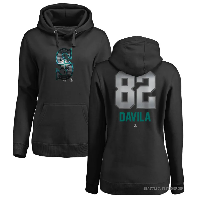 Nick Davila Women's Black Seattle Mariners Branded Midnight Mascot Pullover Hoodie -