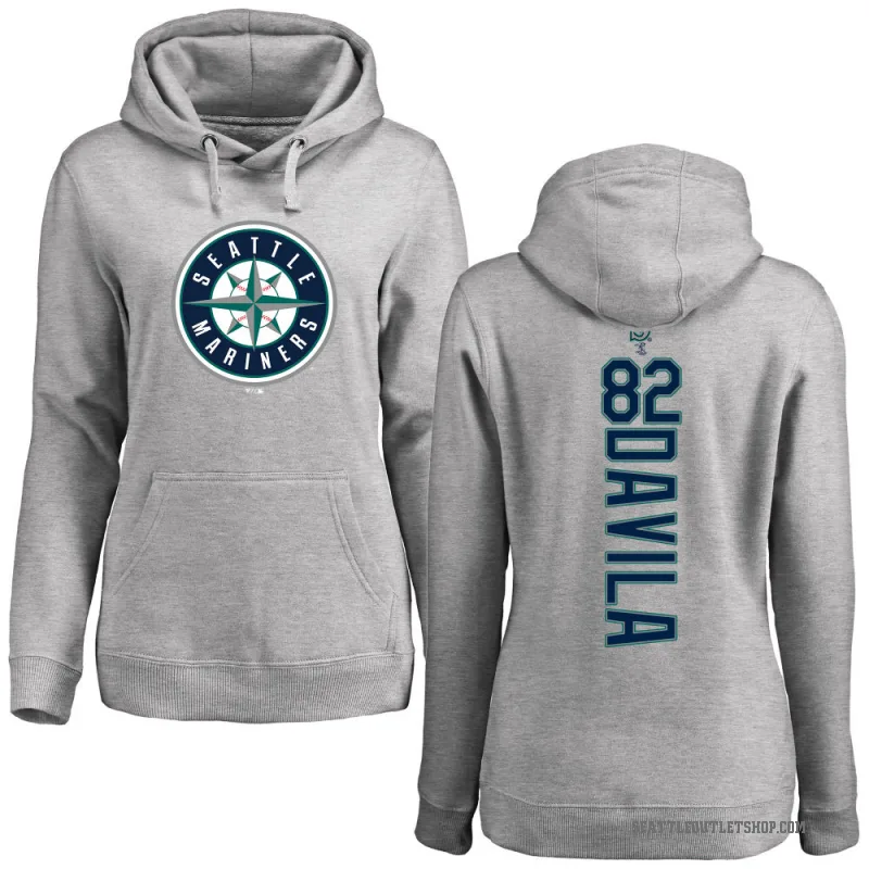 Nick Davila Women's Seattle Mariners Ash Backer Pullover Hoodie