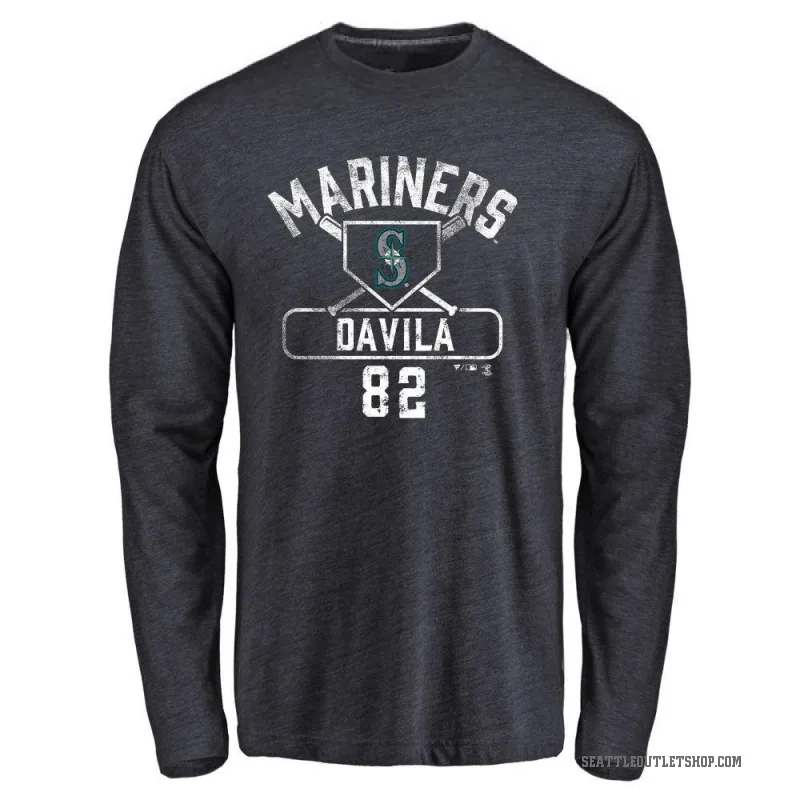 Nick Davila Youth Navy Seattle Mariners Base Runner Long Sleeve T-Shirt -