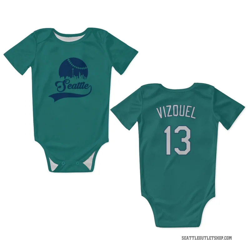Omar Vizquel  Green Seattle Mariners  Newborn & Infant Bodysuit
