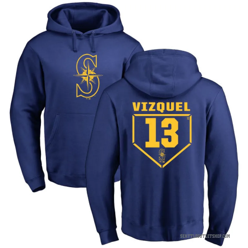Omar Vizquel Men's Royal Seattle Mariners Branded RBI Pullover Hoodie -