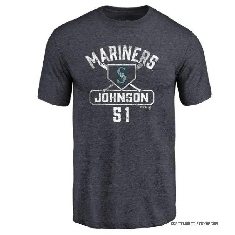 Randy Johnson Men's Navy Seattle Mariners Base Runner T-Shirt -