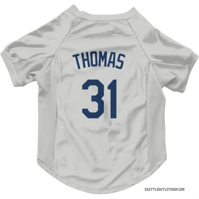 Rhylan Thomas  Gray Seattle Mariners  Cat & Dog Pet Jersey
