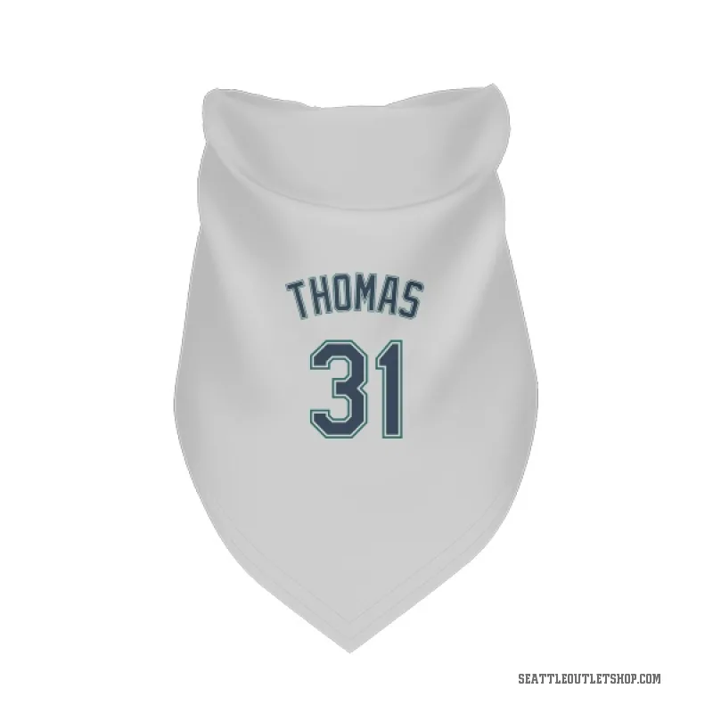 Rhylan Thomas  White Seattle Mariners  Cat & Dog Pet Bandana