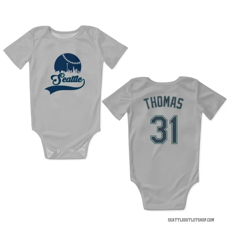 Rhylan Thomas  White Seattle Mariners  Newborn & Infant Bodysuit