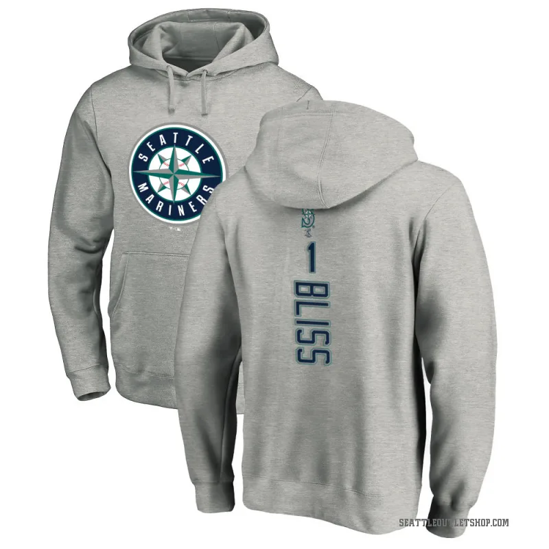 Ryan Bliss Men's Seattle Mariners Ash Backer Pullover Hoodie