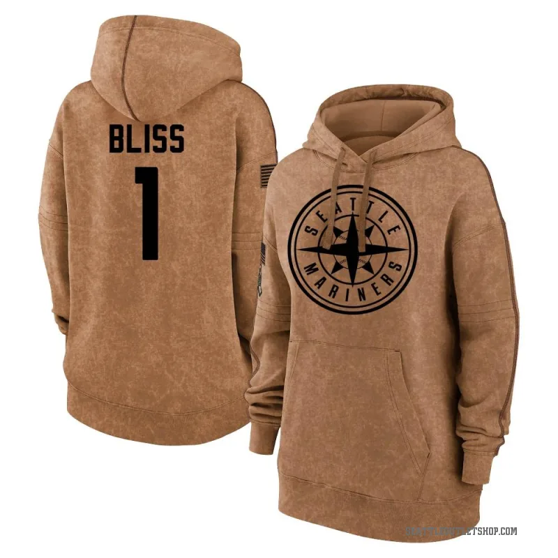 Ryan Bliss Women's Brown Seattle Mariners 2023 Salute to Service Pullover Hoodie
