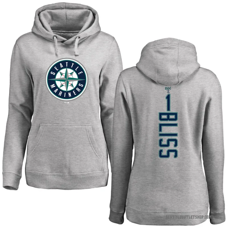 Ryan Bliss Women's Seattle Mariners Ash Backer Pullover Hoodie