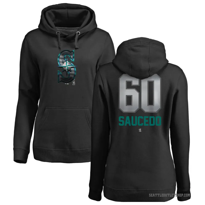 Tayler Saucedo Women's Black Seattle Mariners Branded Midnight Mascot Pullover Hoodie -