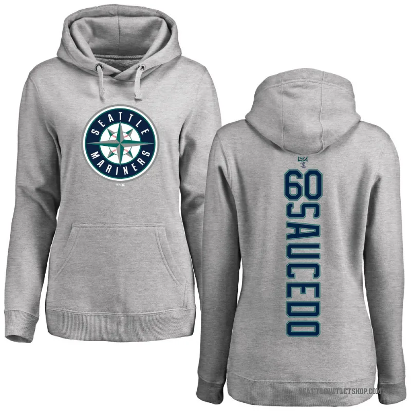 Tayler Saucedo Women's Seattle Mariners Ash Backer Pullover Hoodie