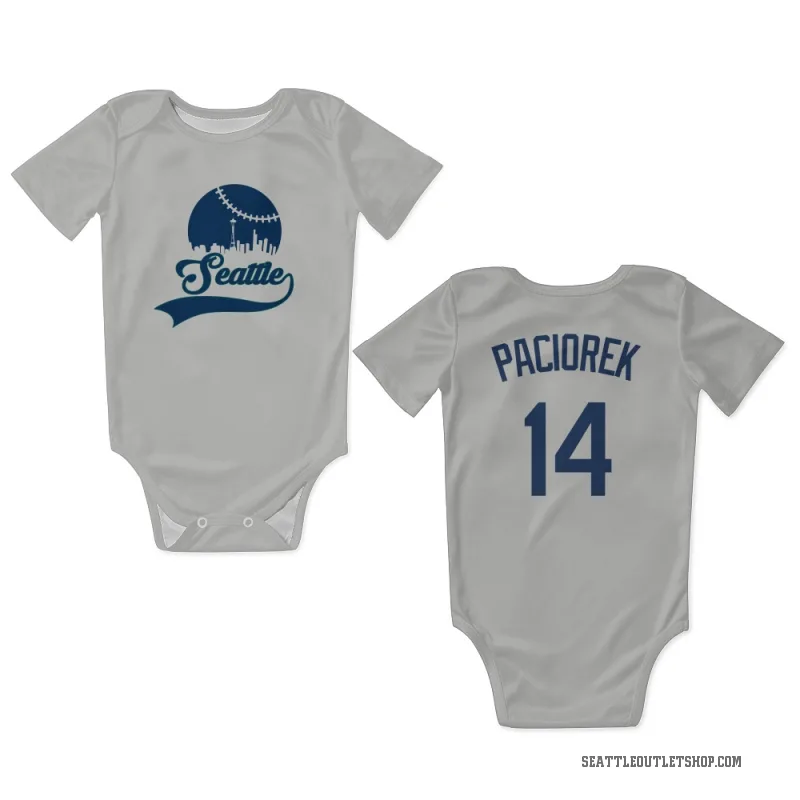 Tom Paciorek  Gray Seattle Mariners  Newborn & Infant Bodysuit